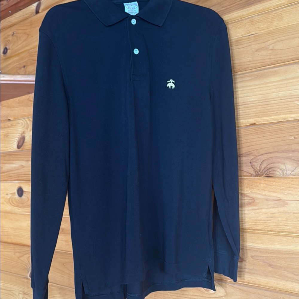 Black Long Sleeve Polo Shirt